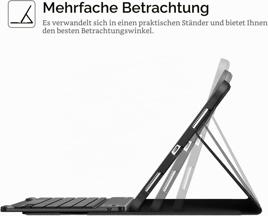 Fintie Tastatur Hülle für iPad Pro 11 Zoll 2020 &amp; 2018, Soft TPU Rückseite Gehäuse Schutzhülle mit P