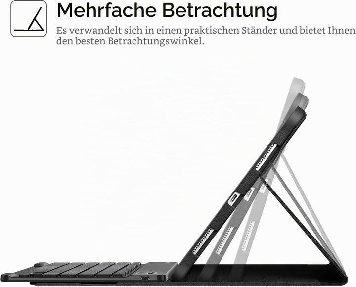 Fintie Tastatur Hülle für iPad Pro 11 Zoll 2020 &amp; 2018, Soft TPU Rückseite Gehäuse Schutzhülle mit P