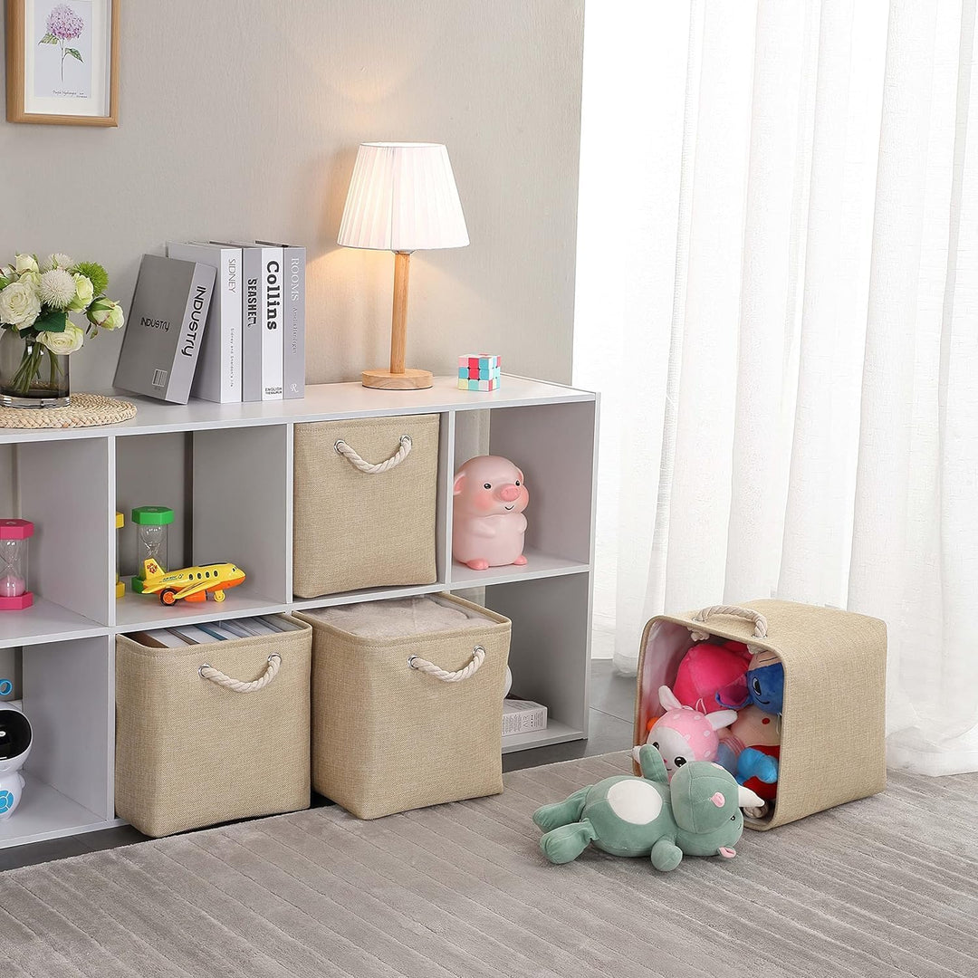 Mangata Aufbewahrungsbox Stoff,33 x 38 x 33 cm Grosser Grau Aufbewahrungskorb, Boxen Aufbewahrung fü