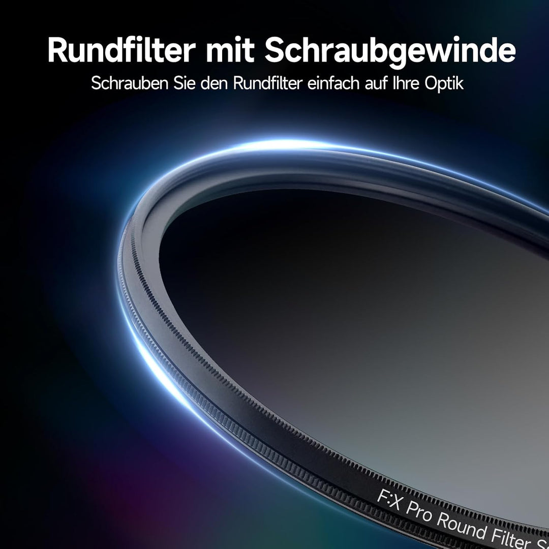 Rollei F:X Pro Grauverlaufs-Rundfilter Soft GND 8 Schraub-Filter mit drehbarem Ring zur Einstellung