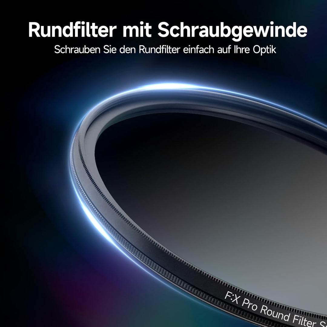 Rollei F:X Pro Grauverlaufs-Rundfilter Soft GND 8 Schraub-Filter mit drehbarem Ring zur Einstellung