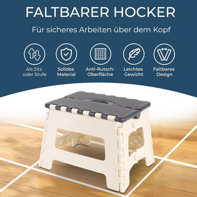 BUDDLEY Klapphocker, Faltbarer Hocker, Klapphocker, Klappbarer Hocker, Caravanhocker, Küchenhocker,