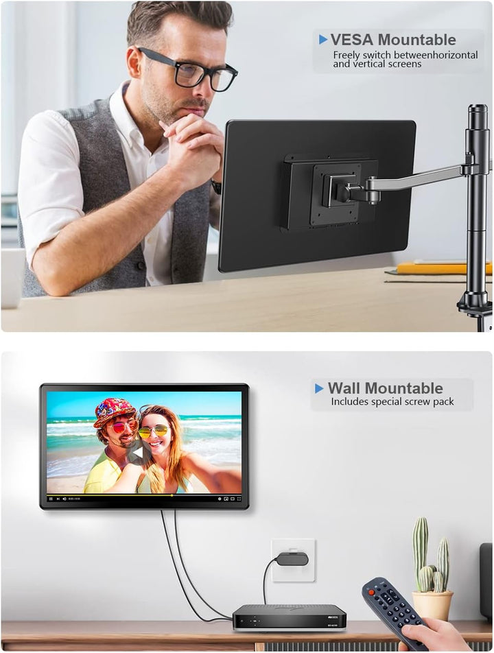 UPERFECT Portable Monitor Touchscreen, 15.6 Zoll Tragbarer Display 1920 x 1080 Full HD 2000:1 USB C