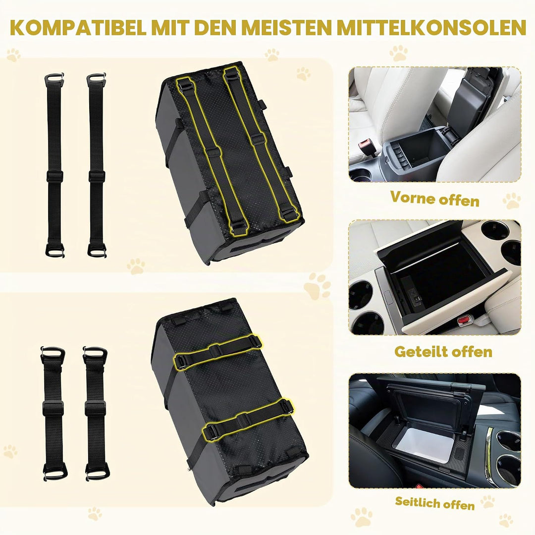 Hundesitz Auto für kleine Hunde – Wasserdichter Mittelkonsole Haustier Autositz Reise Booster Trageb