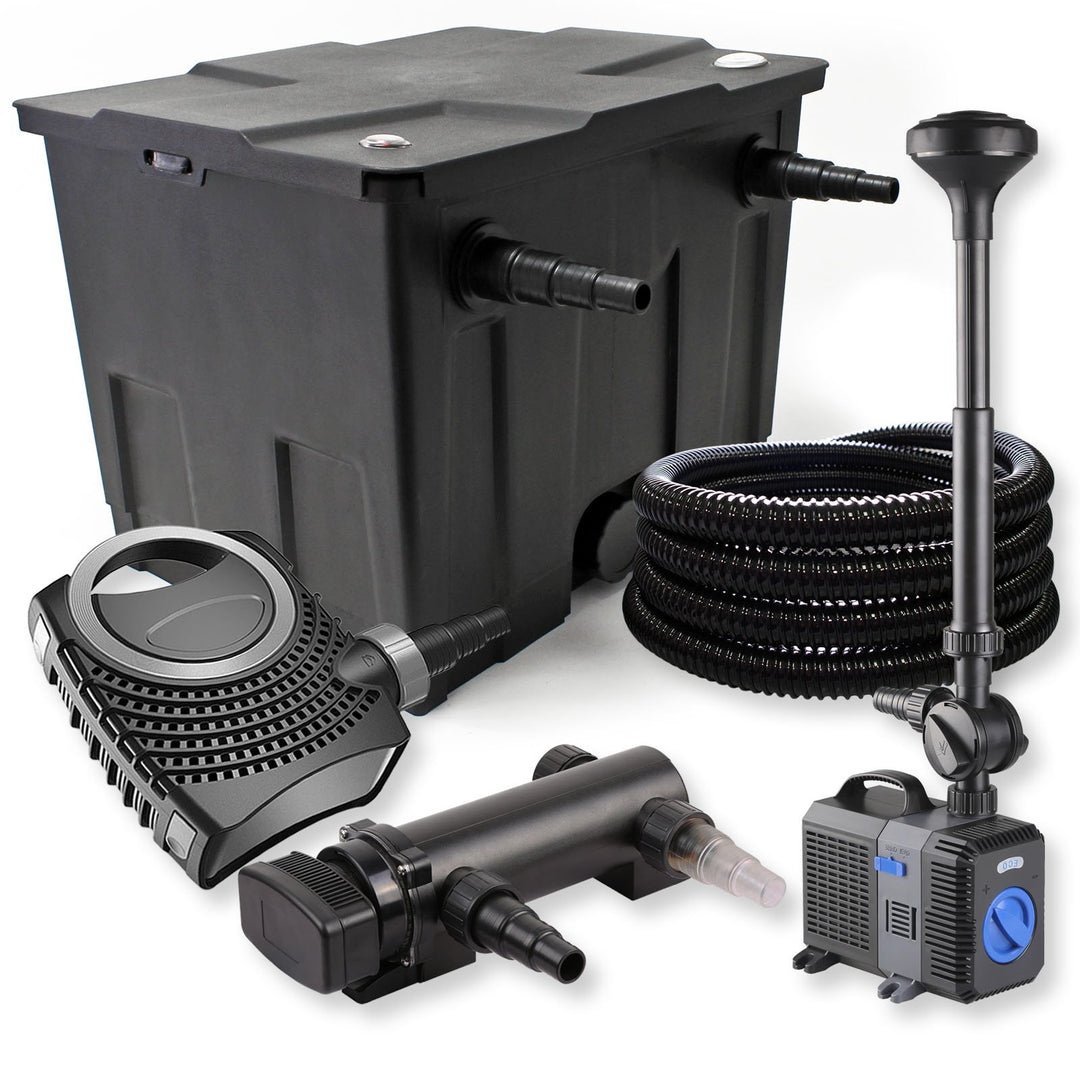 SunSun Komplettset: CBF-350 Teichfilter bis 12000 L Teichfilteranlage, NEO7000 Teichpumpe 7000l/h 50
