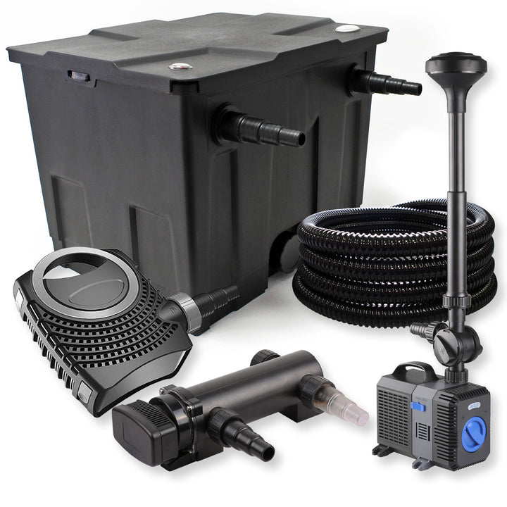 SunSun Komplettset: CBF-350 Teichfilter bis 12000 L Teichfilteranlage, NEO7000 Teichpumpe 7000l/h 50