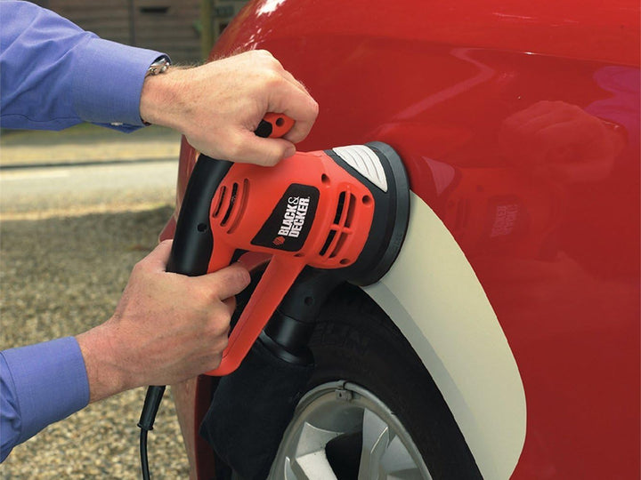 Black+Decker Exzenterschleifer (480W inklusive Staubfangsack, Klett-Fix-System, inklusive 3 Schleifs