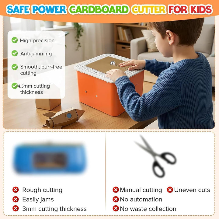 Kartonschneider für Kinder,45W elektrische Kappsäge mit klingenloser Technologie,präzises Schneiden