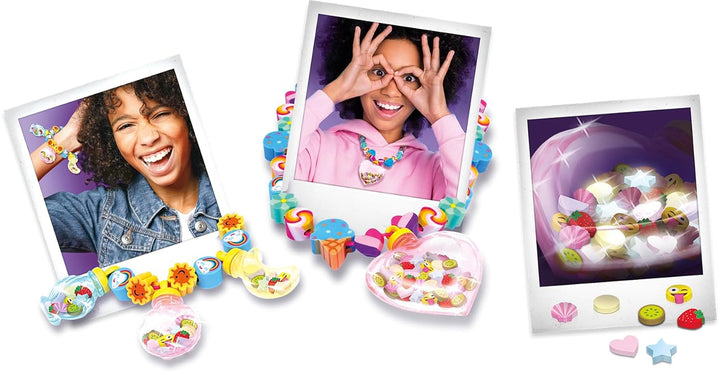 Cutie Stix - Bastelset Mein Kristallschmuck - Kinder-Bastelset für Schmuck - Ab 6 Jahren - Lansay Cu