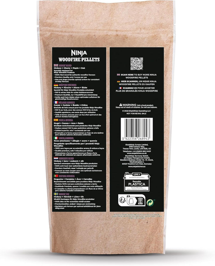 Ninja Woodfire Pellets Robuste Mischung 900 g, offizielle Ninja Woodfire Pellets, geeignet für Ninja