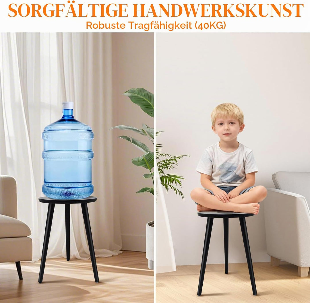 Blumenständer Holz, Rundschreiben Pflanzenständer Hoch, Dreibein Pflanzenregal Indoor für Pflanzen,