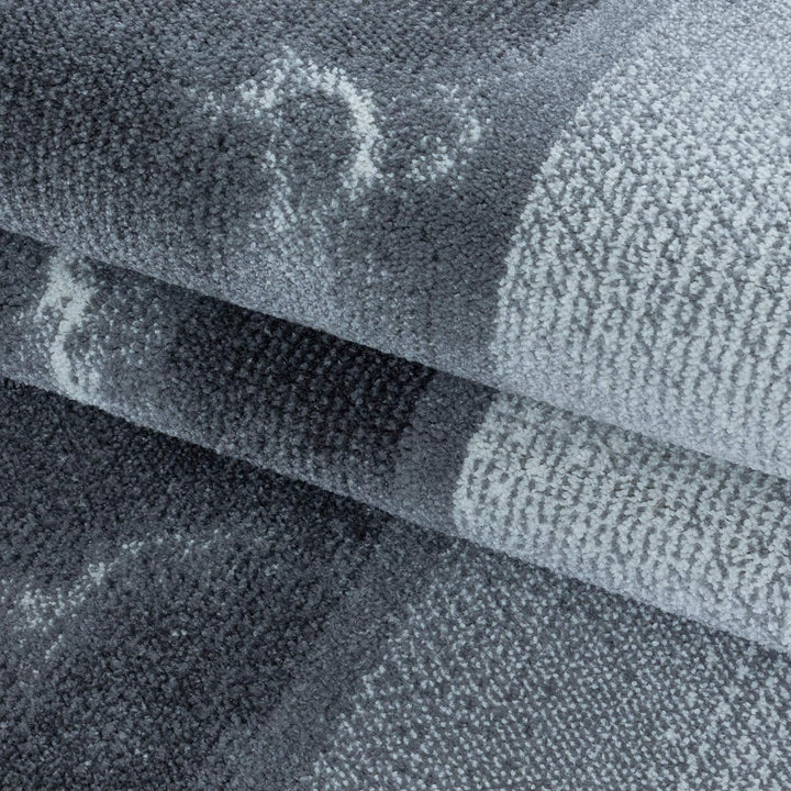 Carpetsale24 Modern Designer Teppich, Kurzflor Karo Design - Marmor Optik, Rechteckig, Grau Weiss, W