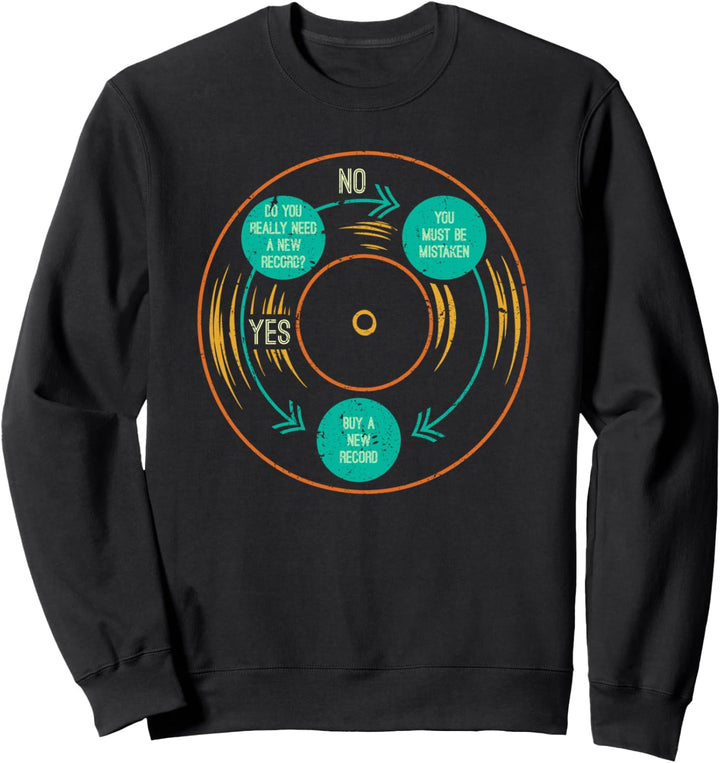 Lustige neue Schallplatten Vinylalbum-Sammler-Richtlinie Sweatshirt