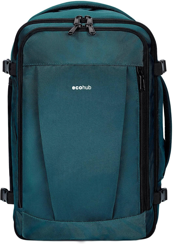ECOHUB Rucksack 40x20x25 Ryanair Handgepäck 13 Taschen Reiserucksack Flugzeug Carry-ons Wasserdichte