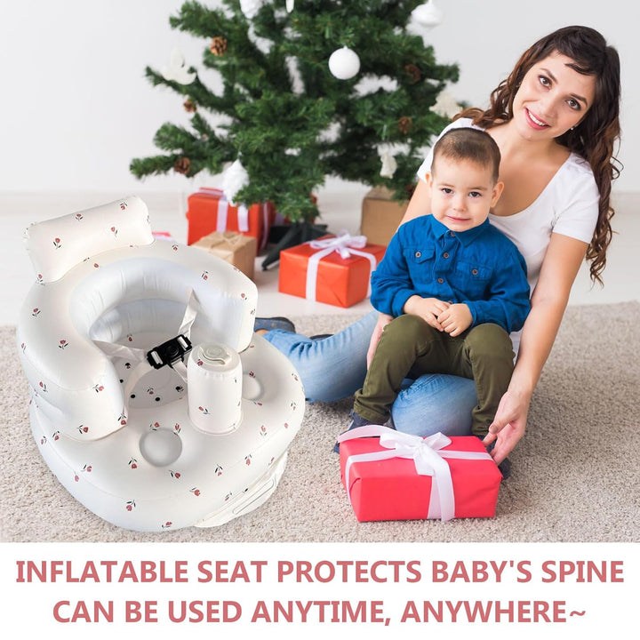 Aufblasbarer Baby-Sitz für Babys ab 3 Monaten, Baby Seat, Baby Sitzhilfe mit Gurtzeug y Sofasitz Bod