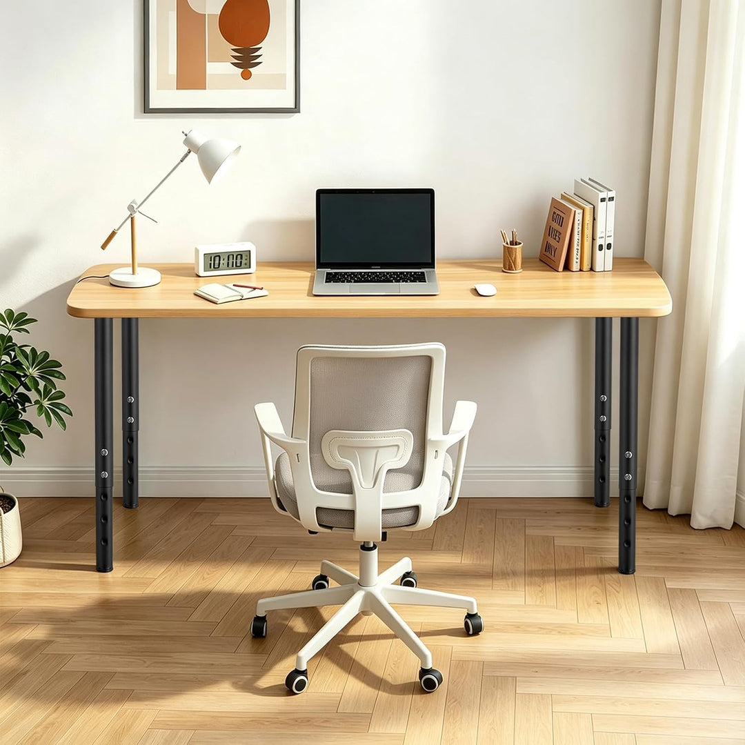 Jahof Tischbein Metall Höhenverstellbar 55-90 cm für Tischplatte, Möbelfüsse Verstellbar für DIY Möb