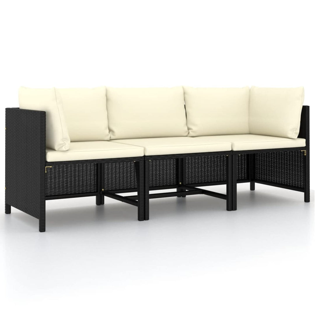 Festnight Balkonmöbel für Keiner Balkon Lounge Kein Rattan Gartensofa 3 Sitzer Sofa Outdoor Gartenlo