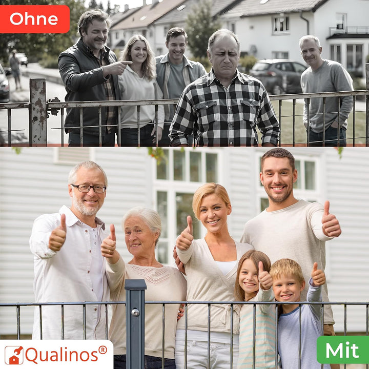 60x Zaunkappen Kunststoff 40x60mm mit Sicherungssteg | Pfostenkappen für Doppelstabmattenzaun | Abde