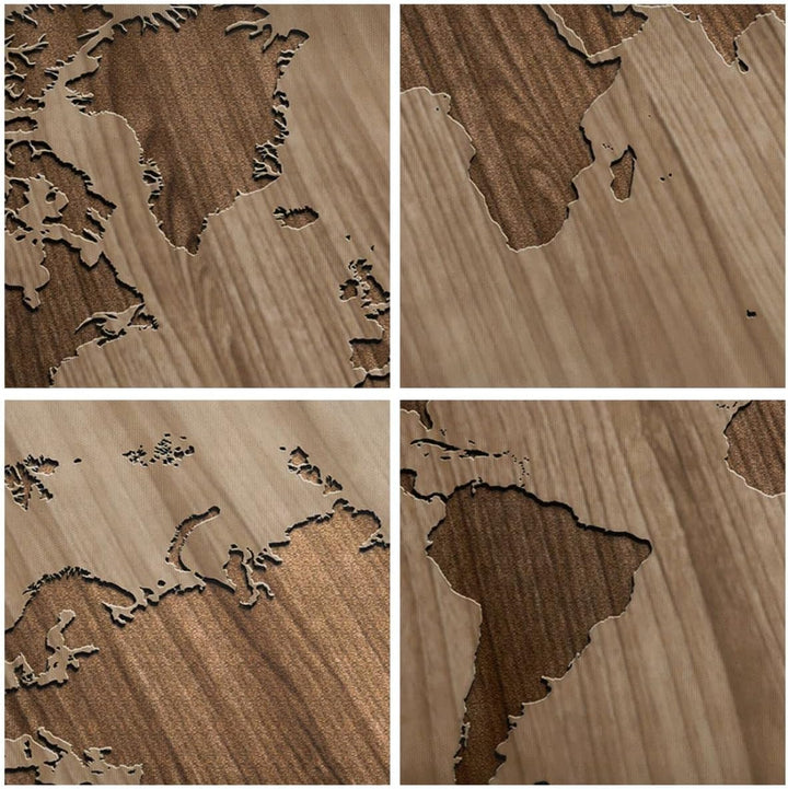 Bilder auf Leinwand 55x100cm Leinwandbild mit Rahmen Geographie Globus Karte Gross Wanddeko Bild Sch