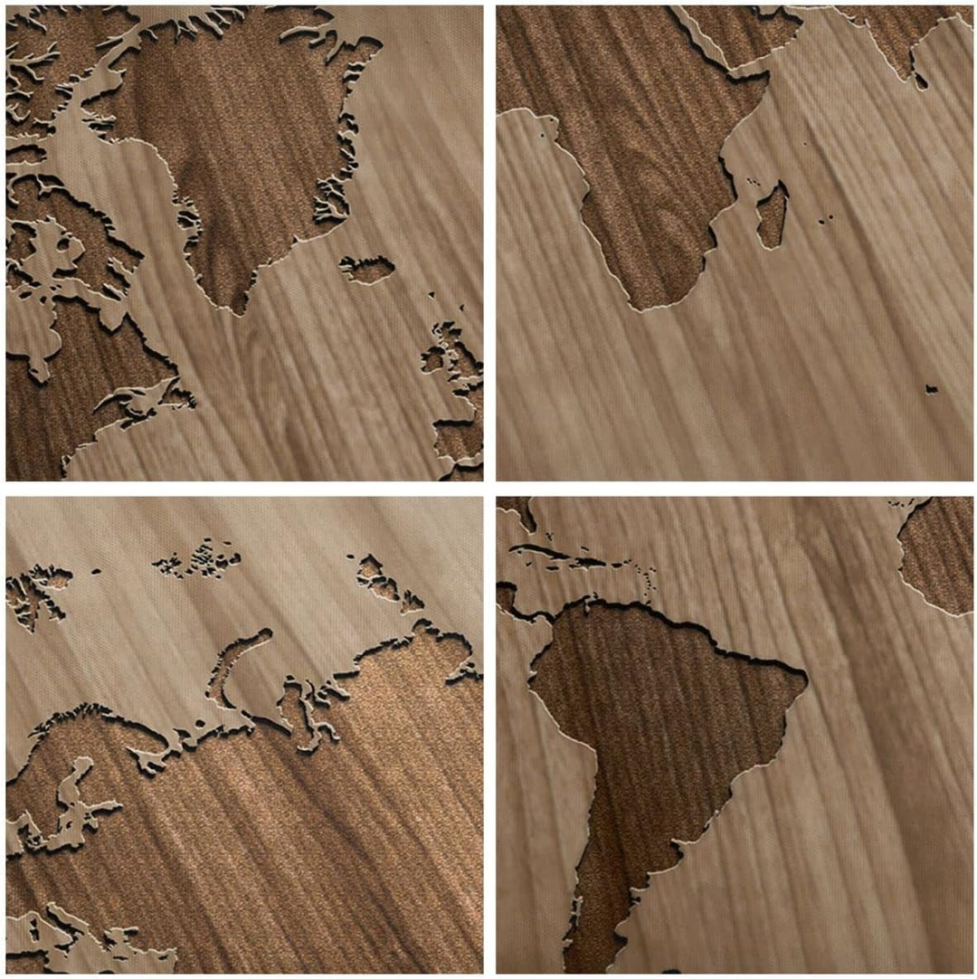 ARTTOR Bilder auf Leinwand 70x70cm Leinwandbild Geographie Globus Karte Gross Wanddeko Bild Schlafzi