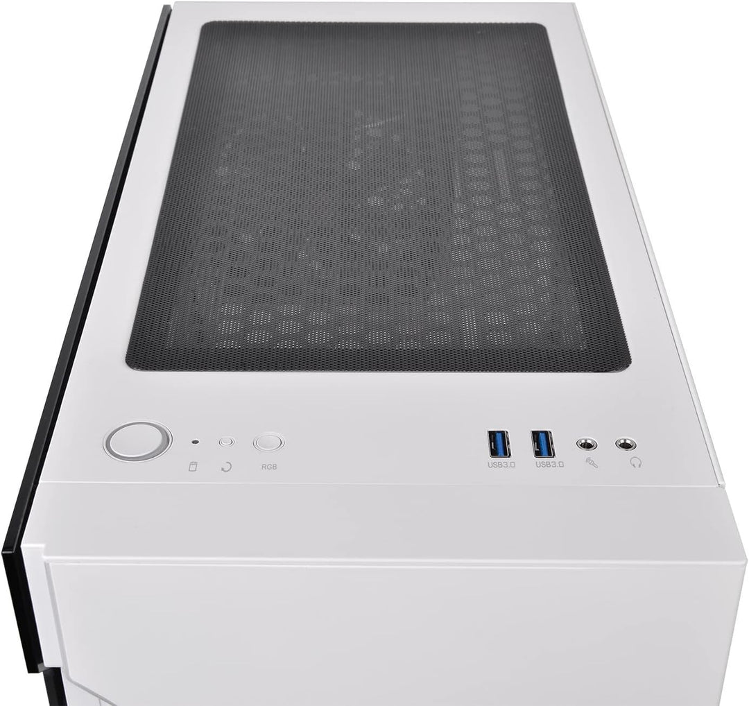 Thermaltake H200 TG RGB ATX PC-Gehäuse | 1 vorinstallierter 120mm Lüfter | Tempered Glass | Weiss