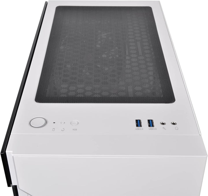 Thermaltake H200 TG RGB ATX PC-Gehäuse | 1 vorinstallierter 120mm Lüfter | Tempered Glass | Weiss