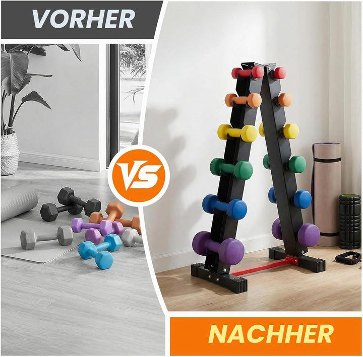 LIFERUN Kurzhantel Rack,Hantelablage für Kurzhanteln, Ablage für Hanteln aus Strapazierfähiger Stah,