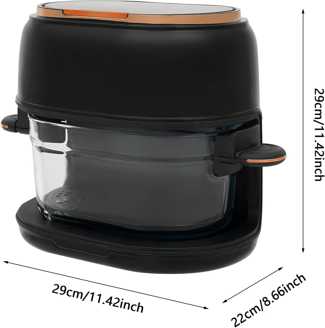 Heissluftfritteuse, 4L Air fryer Luftfritteuse ohne Öl mit Sichtfenster, Touchscreen, 1350 W Friteus