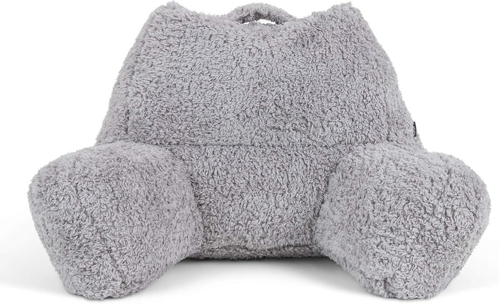 Icon Teddybär Rückenlehne Lesekissen, Grau, 2er Pack, Lesekissen Flauschig mit Sitzsack Füllung, Rüc