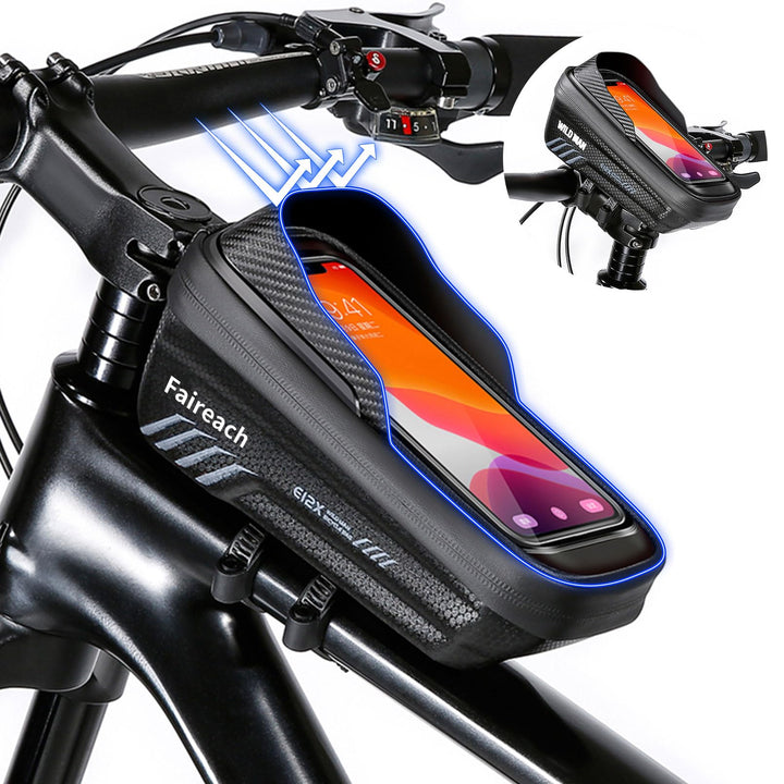 Fahrrad Rahmentasche mit 3D Sonnenblende, Wasserdicht handyhalterung Fahrrad, Fahrradtasche Lenkerta