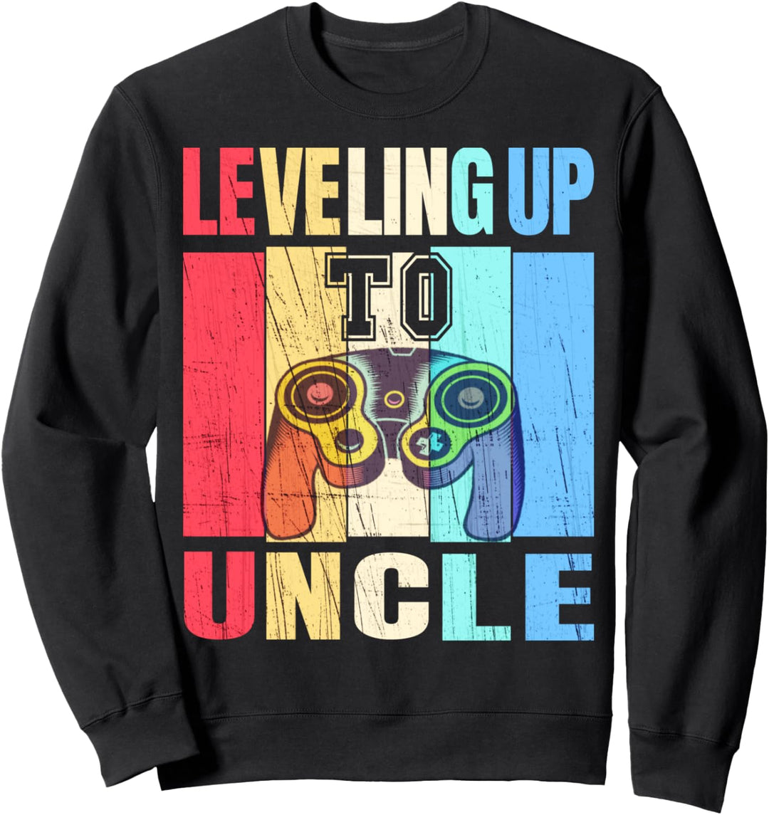 Promoted to Uncle Gamer Vintage Leveling Up to Uncle Sweatshirt