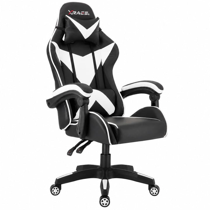 xRace Gaming Stuhl, Bürostuhl, Ergonomischer Pc Stuhl, aus Leder mit Lendenwirbelstütze, Verstellbar