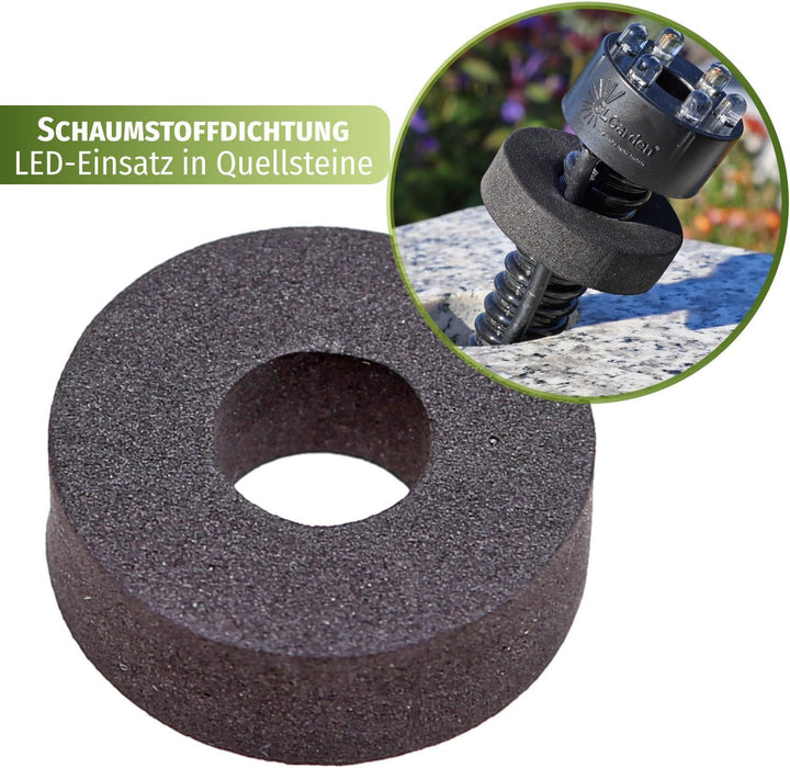 CLGarden Solar Springbrunnenpumpe NASP4-S Set mit Akku LED Beleuchtung Schlauch Pumpe für Springbrun