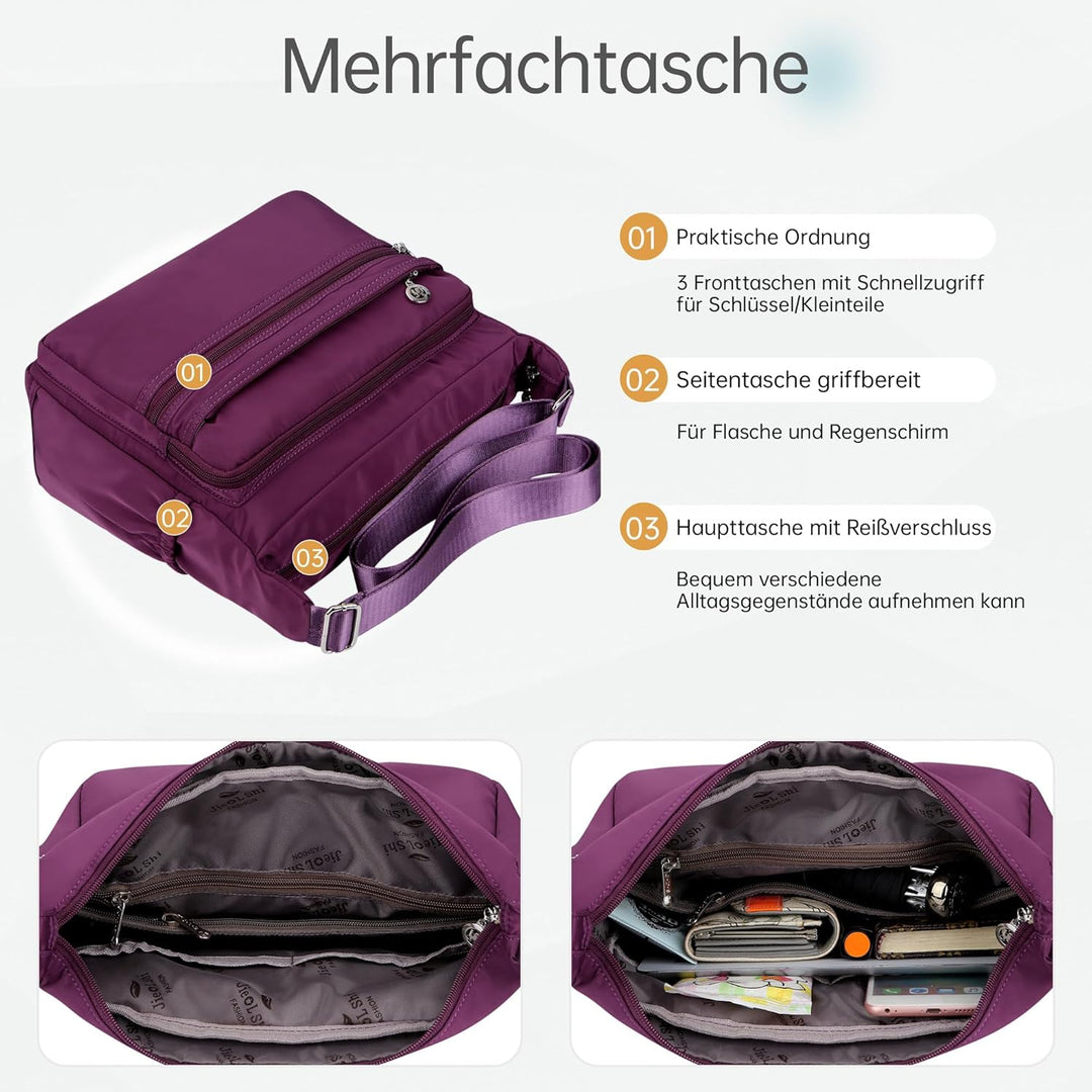 DIRRONA Damen Umhängetasche Casual Gross Kapazität Schultertasche Wasserdicht Damen Reise Arbeit Läs