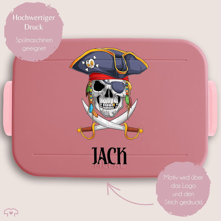 Kinder Bento Box Midi Lunchbox für Mepal Bentobox - Pirat Brotdose | Piraten Vesperdose | Pirates |