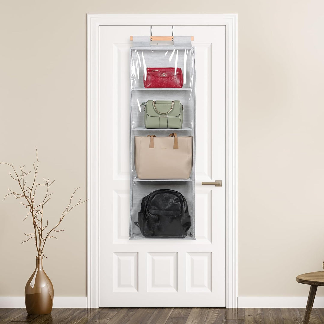 Syeeiex Hängend Handtaschen Aufbewahrung Organizer Mit zips, Kleiderschrank Organizer für Geldbörsen