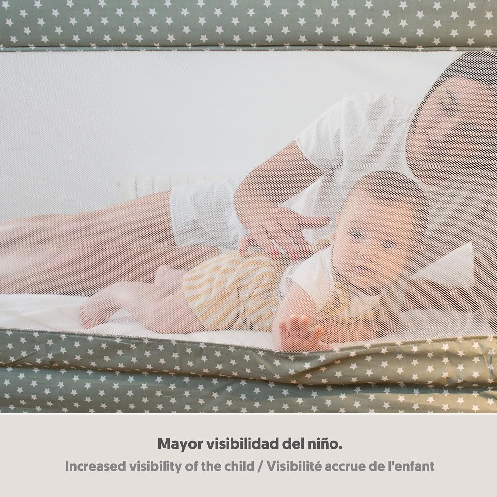 Interbaby Bettgitter 90 für Babys und Kinder-Sternmodel, grau, 90 cm (Paquete de