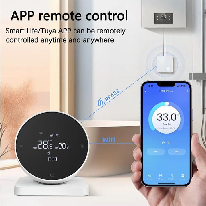 R7 Elektrischer Thermostat – WiFi Wireless LAN Innenthermostat, Programmierbarer Smart Thermostat mi