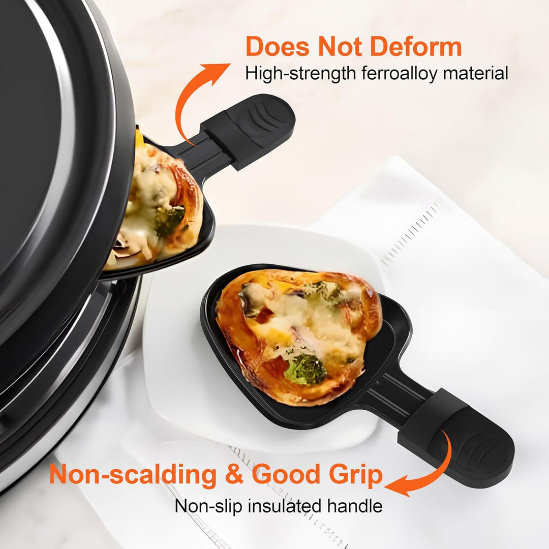 Raclette Pfännchen, 8 Stück Mini Pfännchen Ersatz für Raclette, Antihaftbeschichtet Grill Pfännchen