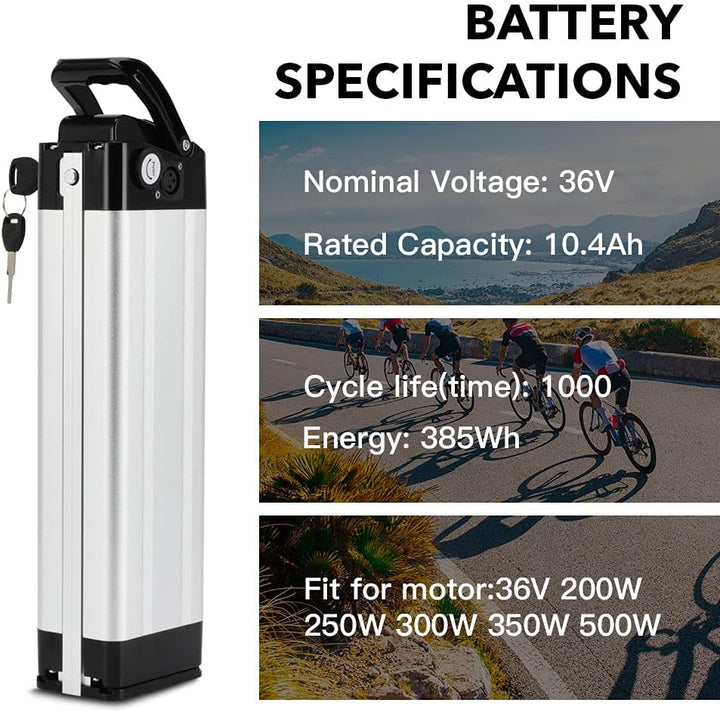 SEASON E-Bike Akku 36V 10.4Ah / 14.5Ah / 15.6Ah / 18.2Ah für Elektrofahrrad Batterie kompatibel mit