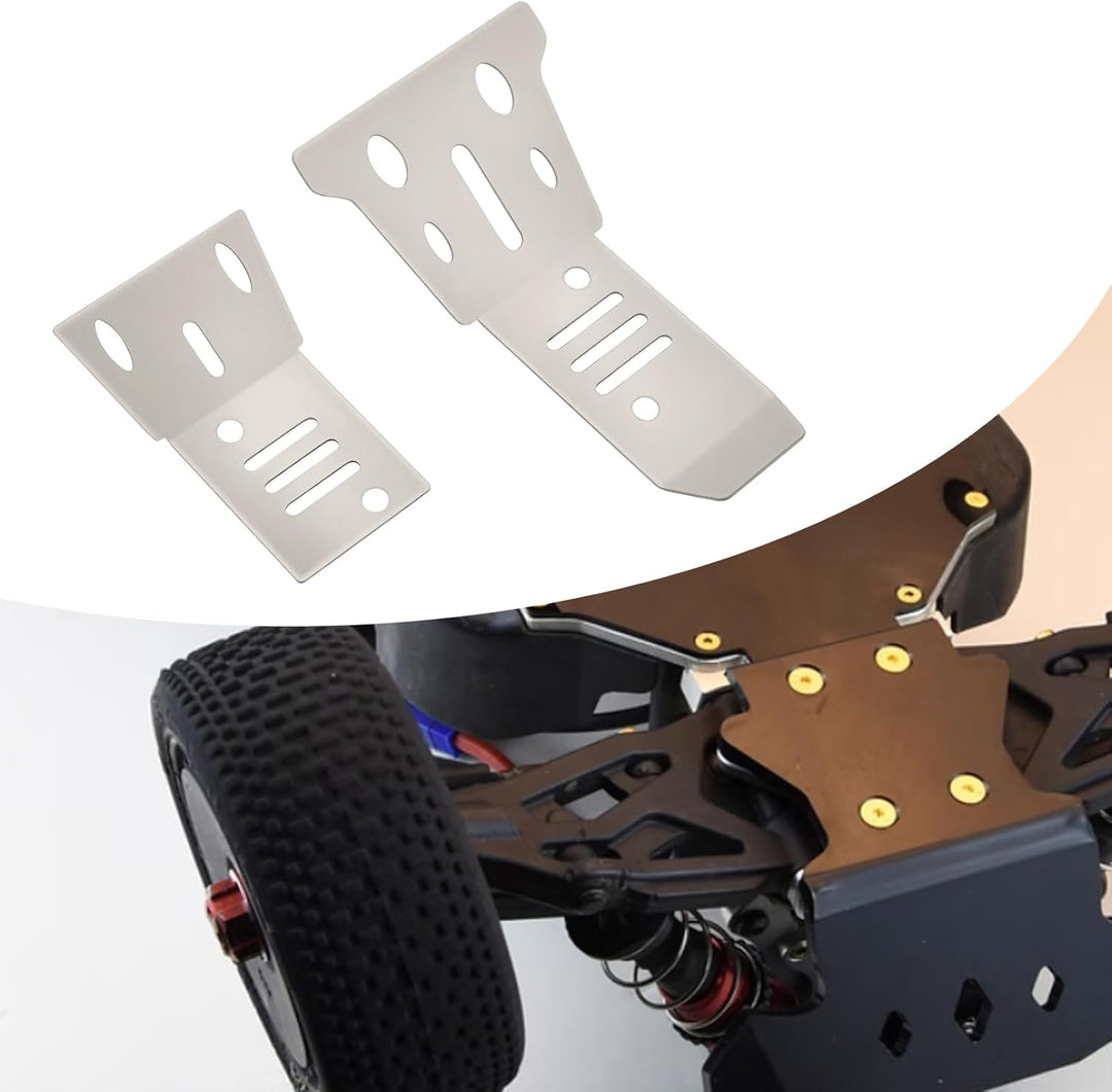 ECSiNG 1 Satz Upgrade-Teile für die Chassis-Panzerungsplatte von RC-Autos Vordere Und Hintere Schutz