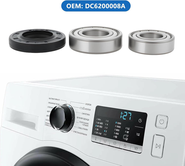 Waschtrommel 6205 6206 Lager Und 35x65.55x10/12 Dichtungssatz DC6200008A Kompatibel mit Samsung WD80