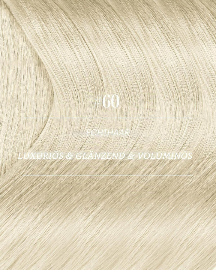 YoungSee Echthaar Extensions Clip Platinblond 35cm Clip Echthaar Extensions Clip in Extensions Echth