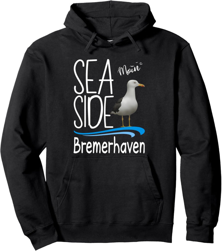 Bremerhaven Moin Nordseeküste Strand Küste Sea Side Möwe Pullover Hoodie