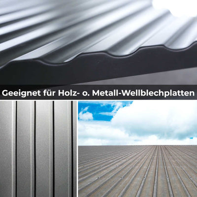 Stahlia 200 Stück 4,5x45mm Spenglerschrauben mit Dichtscheibe Ø15mm Edelstahl VA V2A TX20 für Wellbl
