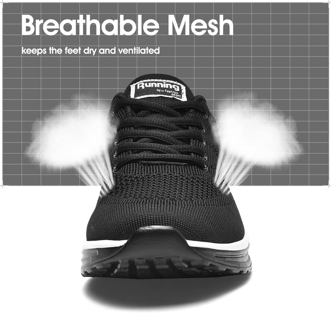 frysen Herren Damen Sportschuhe Laufschuhe mit Luftpolster Turnschuhe Profilsohle Sneakers Leichte S