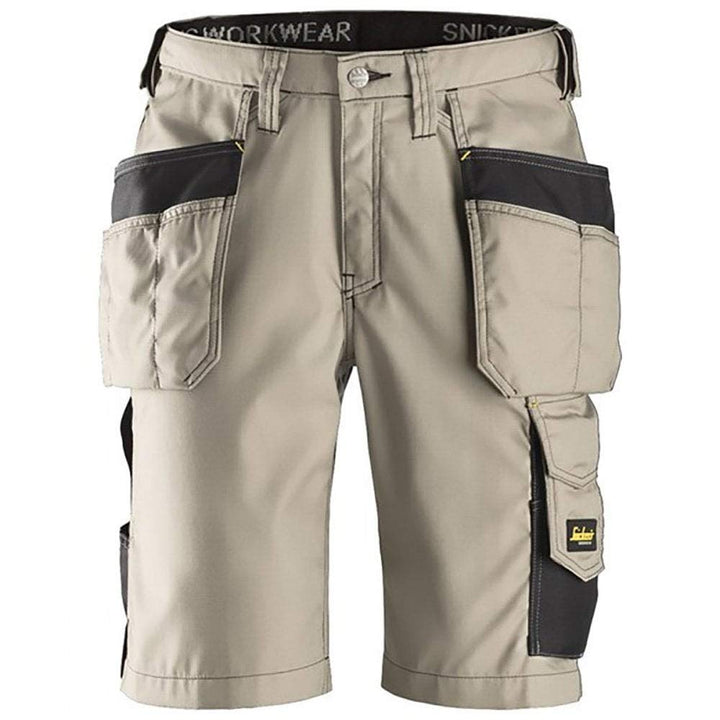 Snickers Handwerker Shorts HP Khaki Gr. 54 54 Khaki-schwarz, 54 Khaki-schwarz