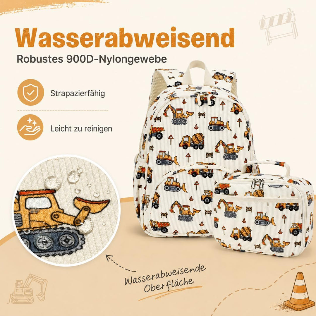 LOIDOU Kinder Vorschulrucksack für Jungen, Schultasche, Kleinkind, leicht, wasserabweisend, Kinderga