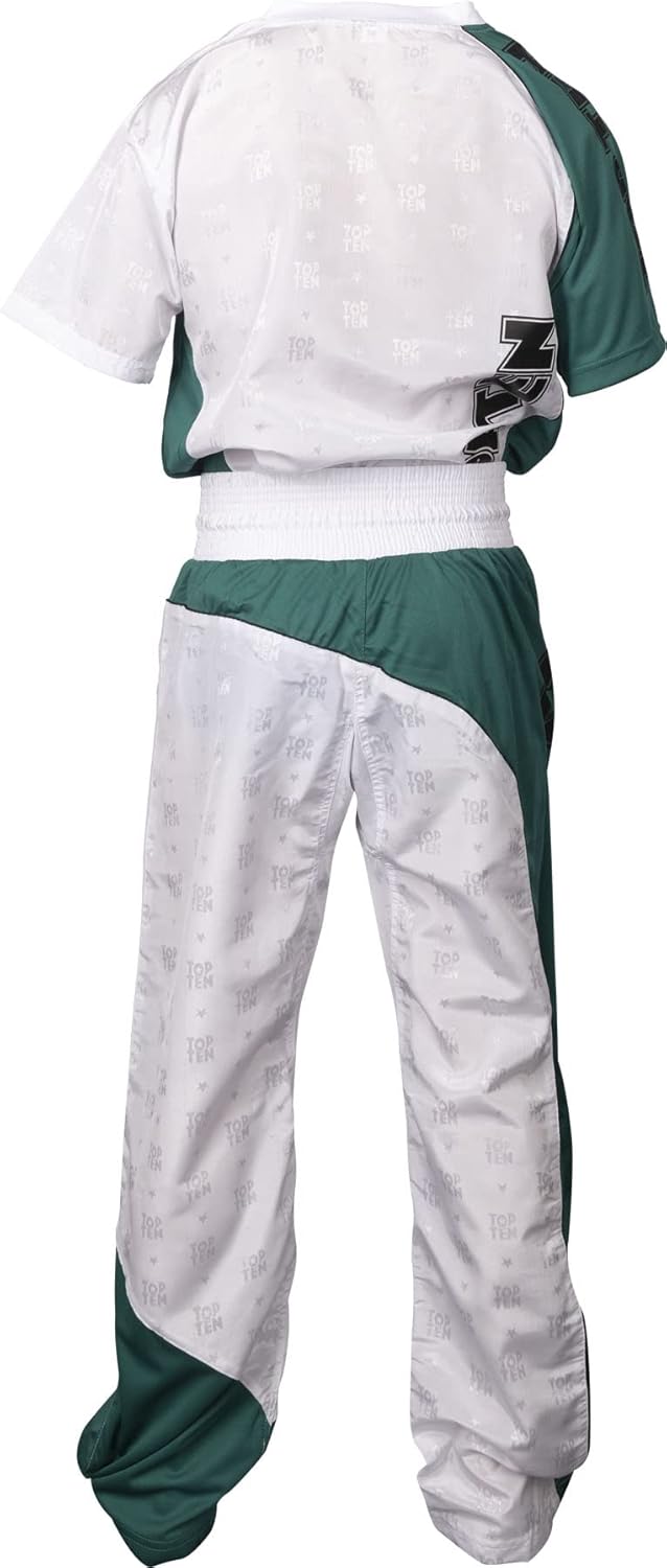 TopTen Kickboxuniform „Bow“ Weiss - Petrol - Schwarz S, Weiss - Petrol - Schwarz S