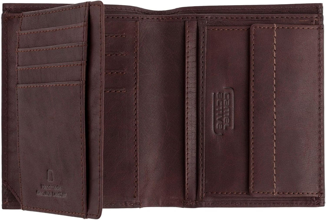 camel active Niagara Herren Geldbörse RFID Hochformat Leder Mittelgross 10 x 2 x 12,5 (LxBxH) Brown,